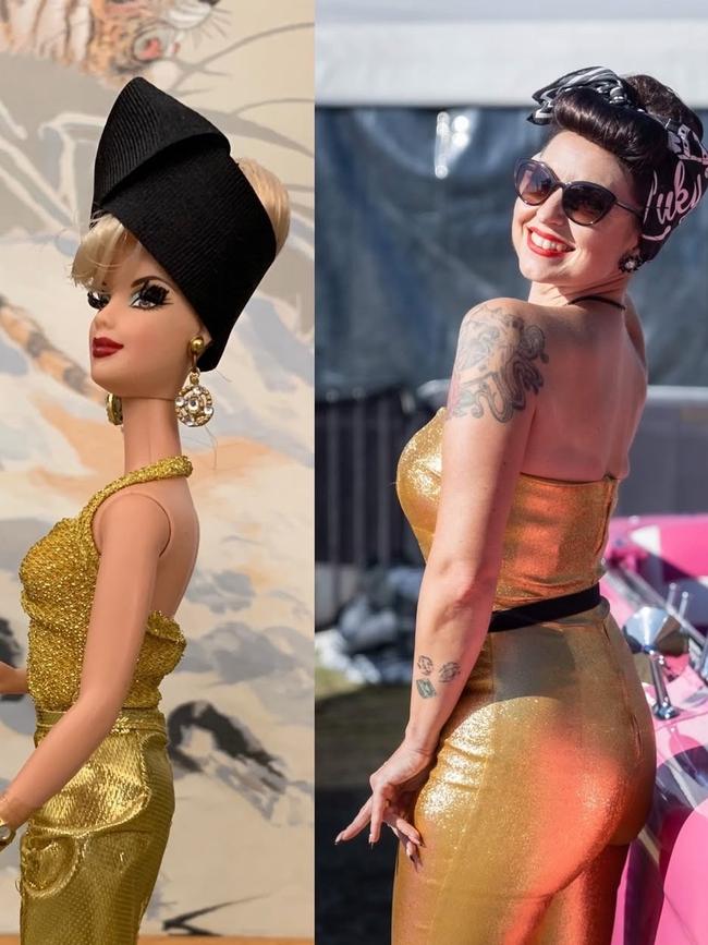 Jacqueline Shapland's Barbie-inspired look. Photo: contributed