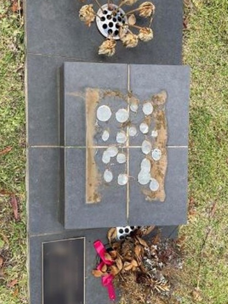 Two men allegedly stole brass plaques from headstones and then sold them on to second-hand dealers. Picture: Supplied