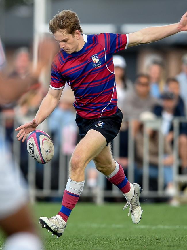 St Joseph's College, Hunters Hill product Max Jorgensen playing in the school's First XV. Picture: Supplied