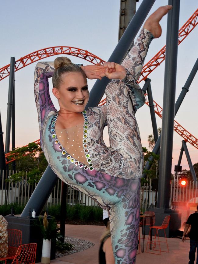 Sienna Tupaea-Smith at opening of Steel Taipan ride, Dreamworld. Picture: Regina King