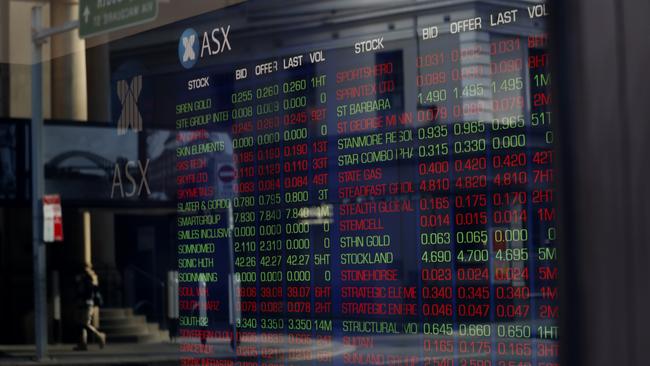 In its biggest fall since February, the S&amp;P/ASX 200 share index closed down 155.6 points or 2.1 per cent after diving as much as 2.3 per cent to a two-month low of 7233.6. Picture: NCA NewsWire/Nikki Short