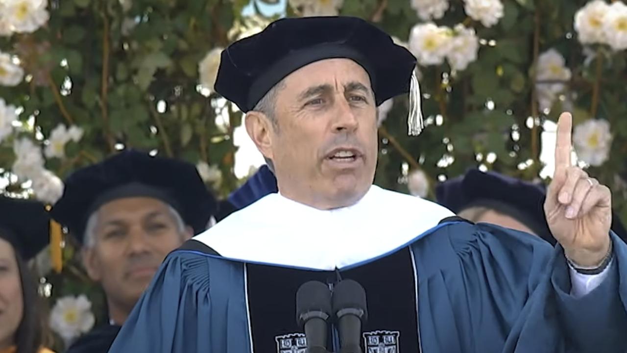 Graduates Walk Out as Speaker Jerry Seinfeld Announced at Duke University Commencement Graduates staged a walkout at the Duke University commencement ceremony in Durham, North Carolina, on May 12.Credit Youtube