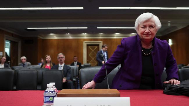 US Treasury secretary Janet Yellen says there’s no plan to give blanket insurance for bank deposits. Picture: Getty Images