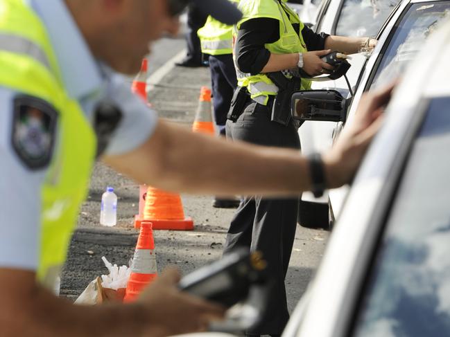 Ipswich traffic police conduct random breath and drug tests on Kruger Parade on Thursday, May 2.Photo: Claudia Baxter / The Queensland Times