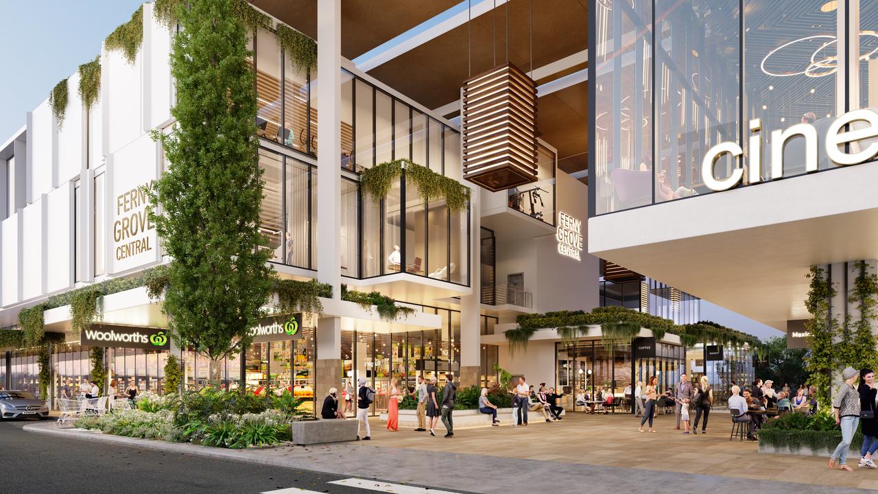 An artist's impression of Ferny Grove Central on Samford Road.