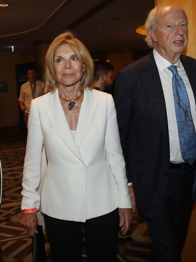 Fashion designer Carla Zampatti at Coalition election night at the Wentworth Sofitel in 2019. Picture: Hollie Adams/The Australian.