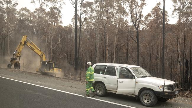 There was a hazard posed not only from toppled trees, but those at risk of falling.