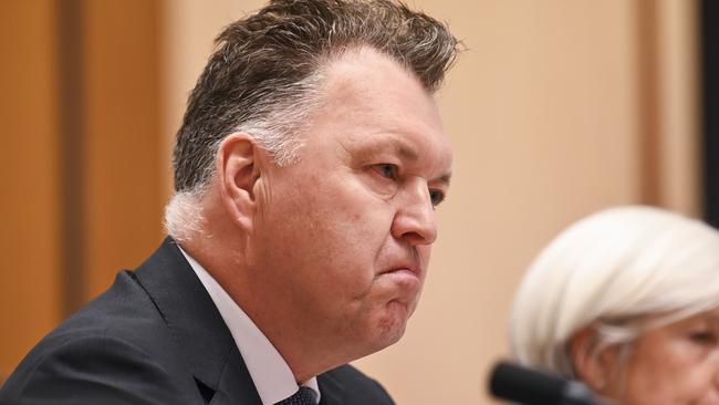 PwC chief executive Kevin Burrowes during an earlier Senate hearing. Picture: Martin Ollman