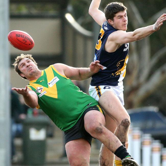 Bryce Galvin (left) leads the Bayswater goal-kicking. Picture: Hamish Blair