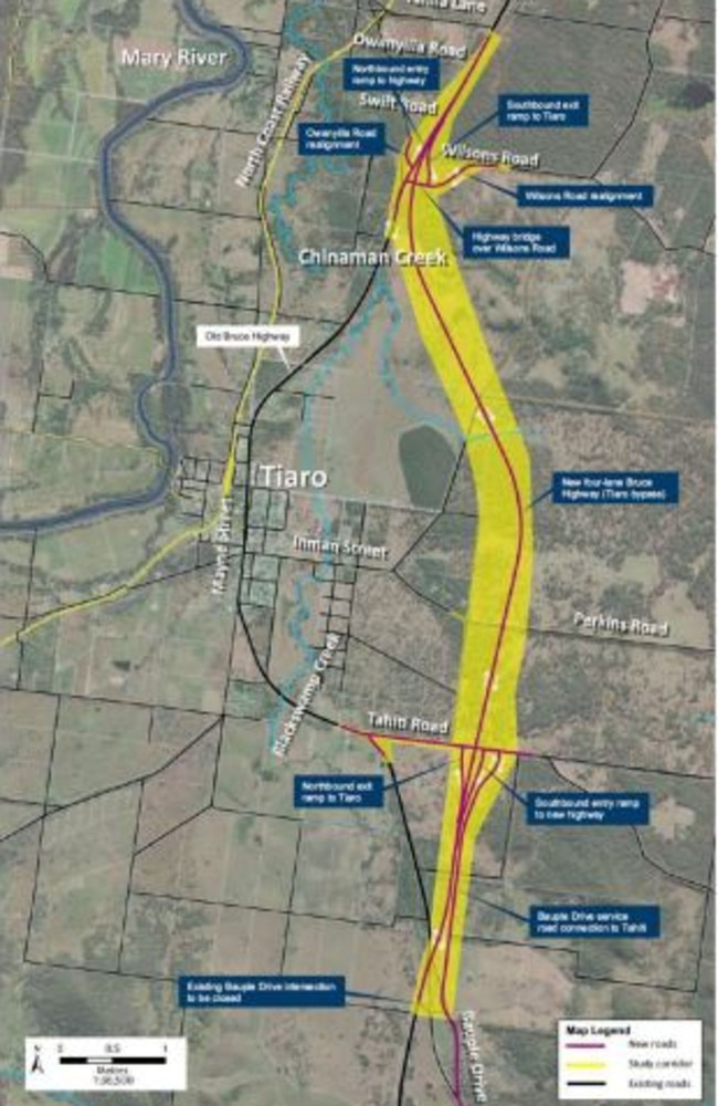 Tiaro bypass concept design. Picture: Department of Transport and Main Roads