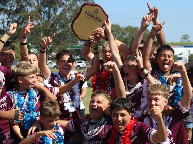 UNDER 13 Division 1 Tier 1 - Burleigh Bears (premiers) celebrated after beating Currumbin Eagles