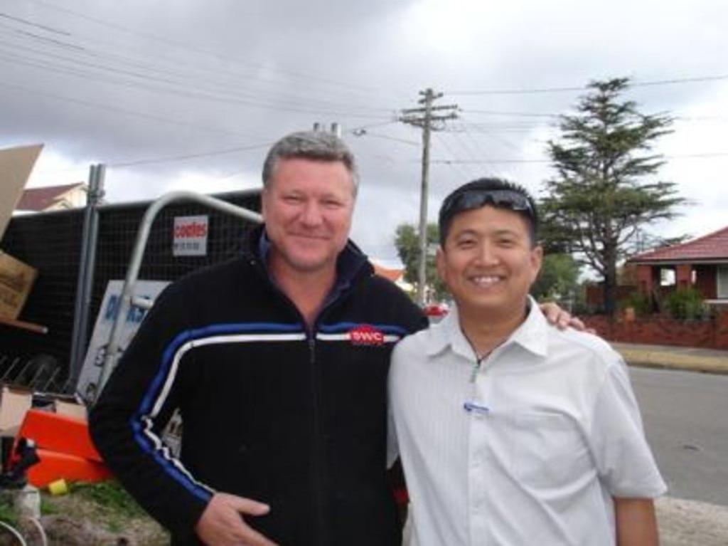 Perhaps Bobby got his hidden talent when he met reno king and The Block host Scott Cam. Picture: Supplied