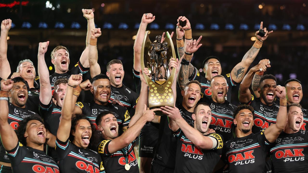 The Panthers achieved the unthinkable in the modern game. A stunning and historic three-peat. Picture: Getty Images