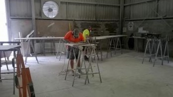 Two works conducting dry cutting in a south east Queensland work site: Photo by WHSQ