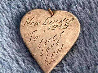 The mystery love token found by Kazz Preston in Kyogle. 