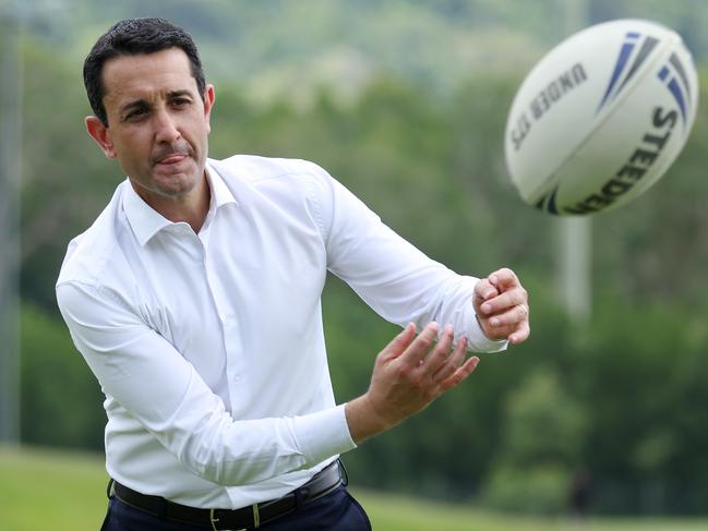 Leader of the Opposition David Crisafulli visits Stan William Park to announce the Manunda Sports Precinct Redevelopment, Cairns. Picture: Liam Kidston.