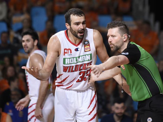 The NBL currently has two full-time referees, but the league has set up a platform to ensure all officials can work in a full-time role. Photo: Albert Perez/Getty Images.