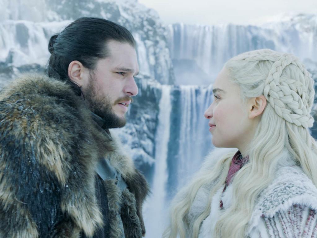 Jon Snow and Dany in episode one of season 8 of Game Of Thrones. Picture: HBO/Foxtel