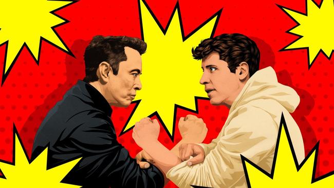 Elon Musk and Sam Altman. Illustration: Taylor Callery/WSJ