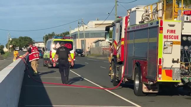 Van fire at Mackay riverfront