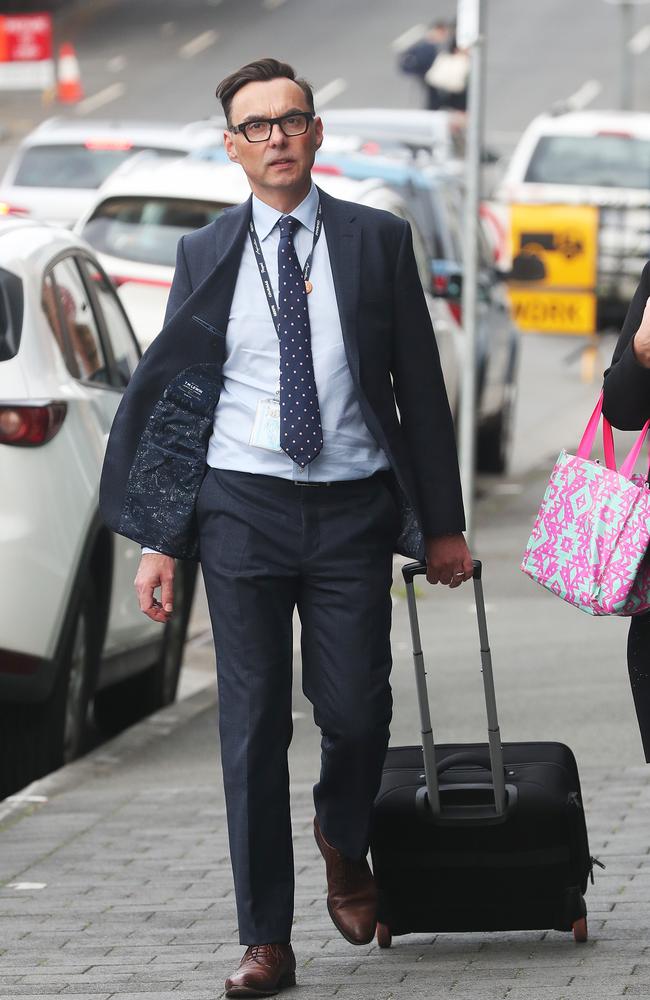 Tim Bullard secretary Department of Education Tasmania walking into give evidence at the commission of inquiry in Hobart. Picture: Nikki Davis-Jones