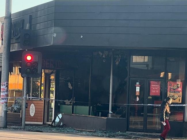 Popular burger restaurant Burgatory, located on Glen Huntly Rd, Caulfield, has been gutted by a fire overnight. Emergency services were called to the scene about 4:30am on Friday 10/11/2023. Picture: Supplied