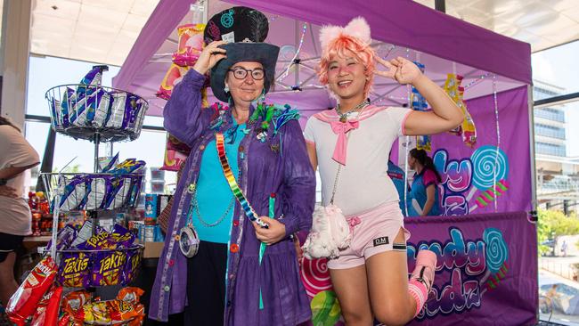 Leah Clarke and Jan Danielle attended TROPiCON 2023 at the Darwin Entertainment Centre. Picture: Pema Tamang Pakhrin