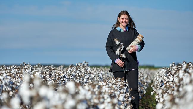 Georgia Hogan sells cotton at a gift shop at the Whitton Malt House. Picture: Michael Frogley.