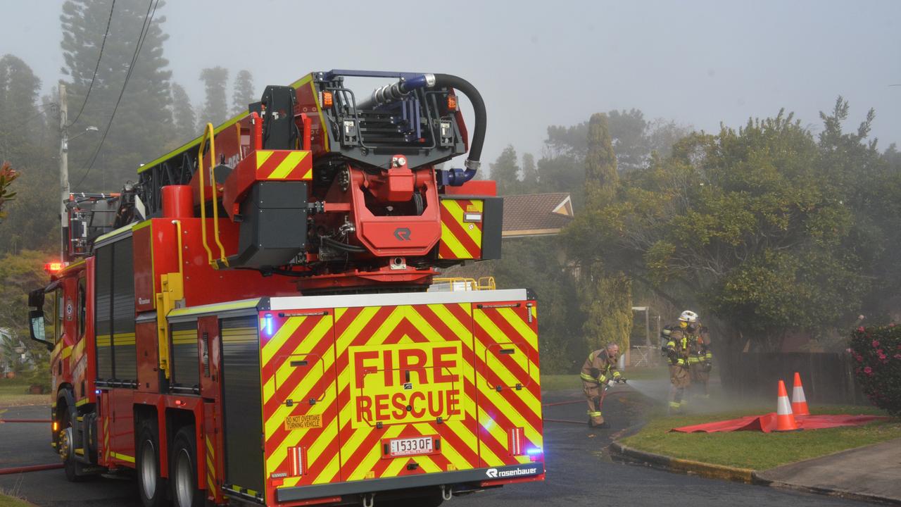 Emergency crews battled a blaze at a property on Bow Court, Darling Heights in Toowoomba. Photo: Jacklyn O'Brien.