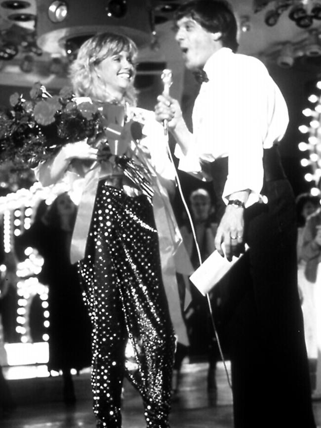 Olivia appeared several times on Countdown, the music show hosted by Molly Meldrum from 1974 to 1987.