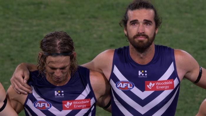 Fremantle players were left in tears after the tragic death of ex-Docker Cam McCarthy.