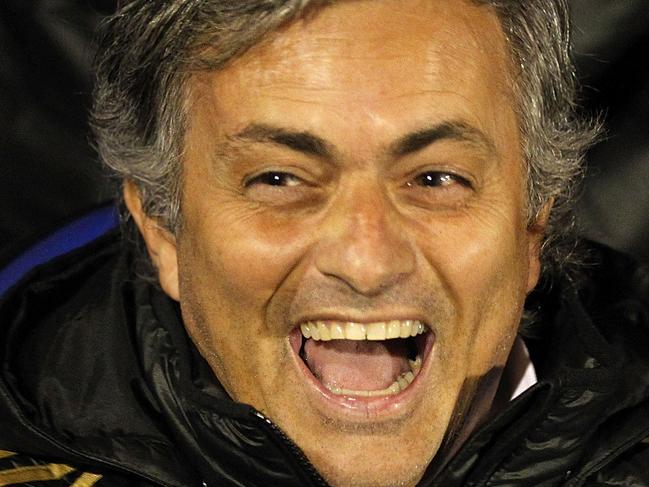 PONFERRADA, SPAIN - DECEMBER 13: Head coach Jose Mourinho of Real Madrid smiles before of the round of last 16 Copa del Rey first leg match between Ponferradina and Real Madrid at Estadio El Toralin on December 13, 2011 in Ponferrada, Spain. (Photo by Angel Martinez/Getty Images)