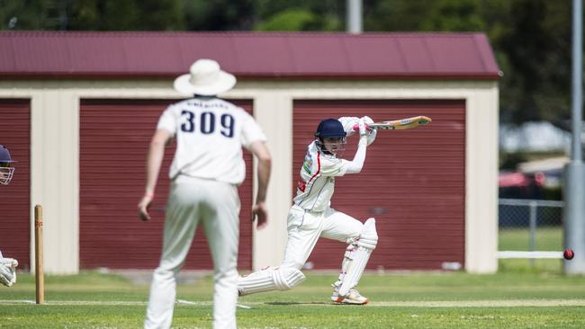 Joshua Cranston (pictured batting for Highfields against Western Districts in a Toowoomba Cricket match) has produced some good performances for Toowoomba Grammar in the Neil Dansie Cricket Festival.