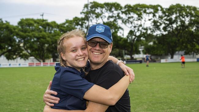 Emily and Andrew Chesterman at the Brothers rugby union grounds.