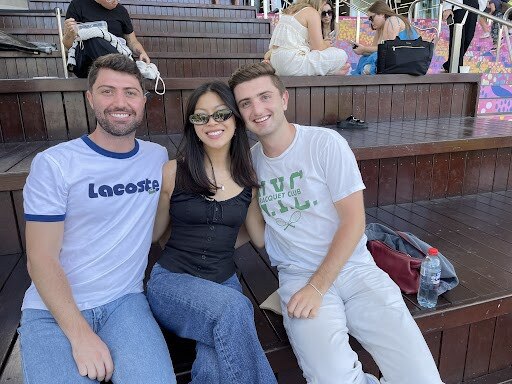 Jackson Grover, Ashley Marr and Riley Grover. Picture: Athos Sirianos