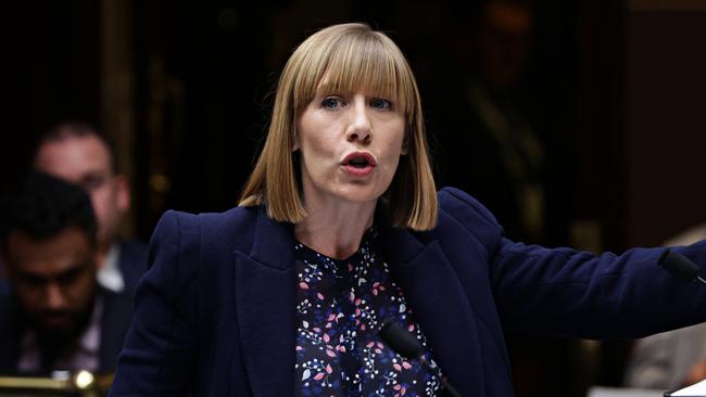 SYDNEY, AUSTRALIA, NewsWire Photos. AUGUST 22, 2023. NSW Minister for Transport Jo Haylen speaking during question time inside NSW parliament. Picture: NCA NewsWire/ Adam Yip