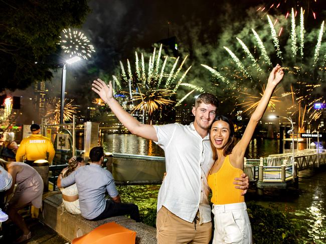 The Brisbane New Year's Eve fireworks always draw a crowd. Picture: Richard Walker