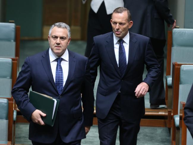 Joe Hockey and Tony Abbott will be doing the rounds defending their Budget today. Pic: Gary Ramage