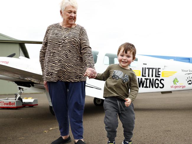 Darcy with his grandmother Margaret Bell. Picture: Sam Ruttyn