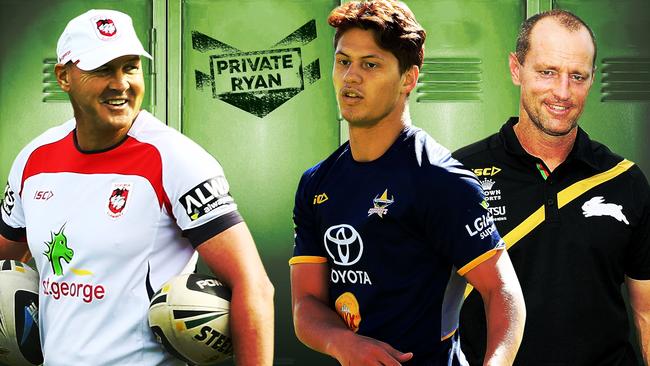 Kalyn Ponga and Michael Maguire feature in Private Ryan.