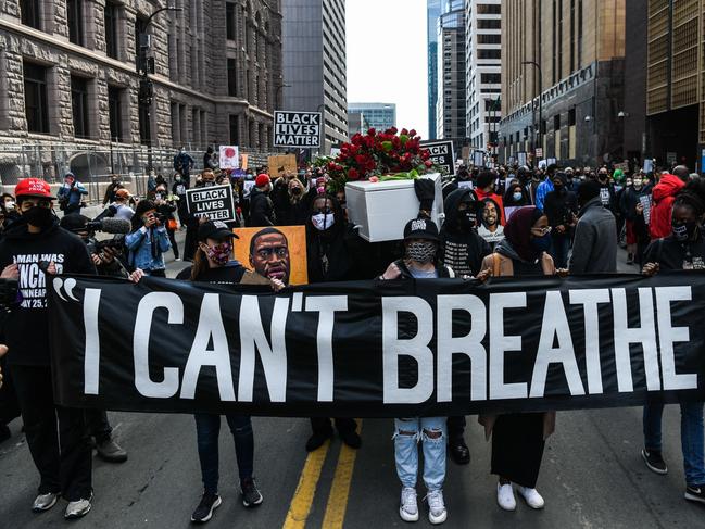 George Floyd’s death prompted widespread protests across the US and the rest of the world in what was seen as a new racial reckoning. Picture: AFP