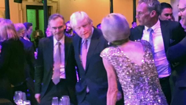 Greg Medcraft with Boris Johnson at the Lowy Institute.
