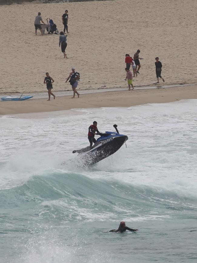 A swimmer apparently went missing just before midday. Picture John Grainger