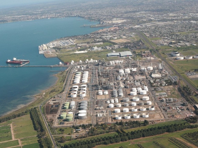 Viva refinery Geelong aerial view