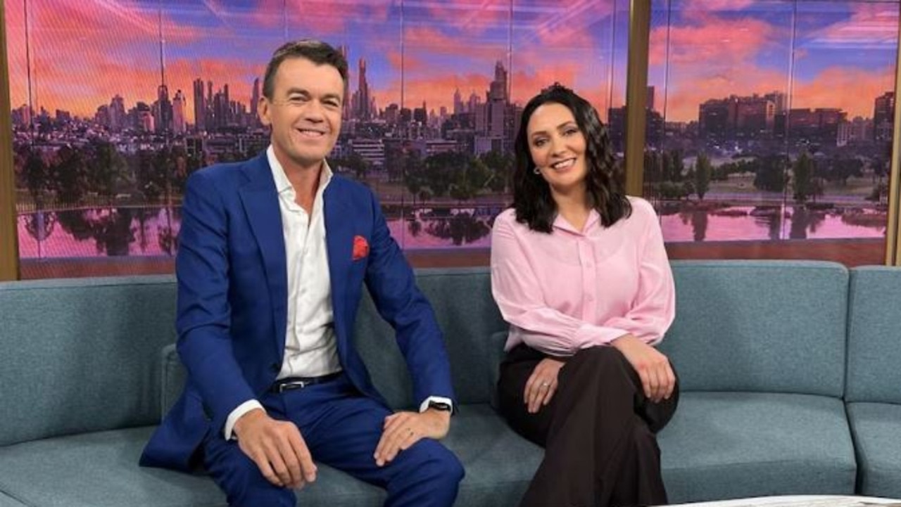 Bridget Brennan (pictured right) with co-presenter Michael Rowland (left). Picture: ABC News Breakfast