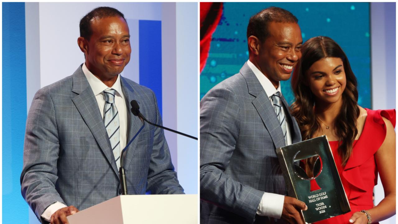 ‘Crap, I just lost a bet’: Daughter brings out different side of Tiger in show-stealing speech
