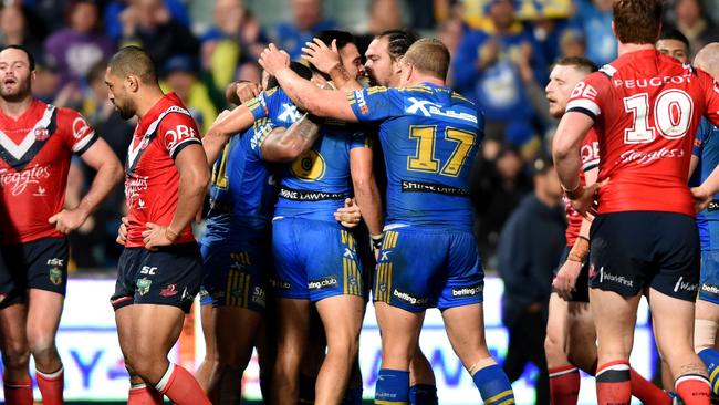 It’s been five years since the Eels celebrated victory over the Roosters.