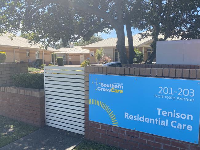 The Tenison Aged Care facility in Swansea that has been shut down due to staff shortages. Picture: Michael Cain