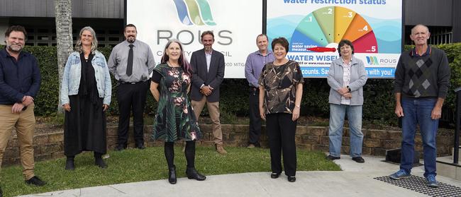 COUNCILLORS: From left, present at the meeting were Cr Simon Richardson, Cr Vanessa Ekins, Phillip Rudd (General Manager), Cr Sandra Humphrys, Cr Keith Williams (Chair), Michael McKenzie (Future Water Project Manager), Cr Sharon Cadwallader (DEPUTY Chair), Cr Darlene Cook, Cr Robert Mustow.