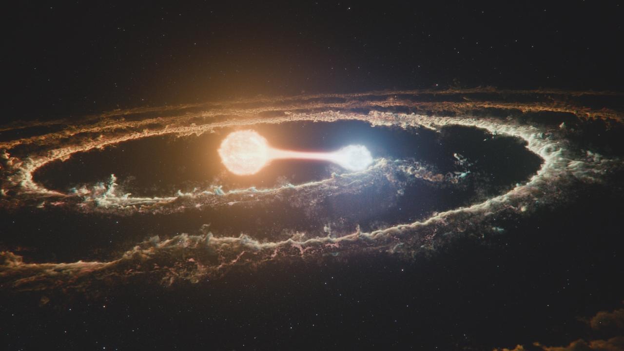 Binary star systems have two stars connected by a gravitational pull. Picture: Cosmos Studios